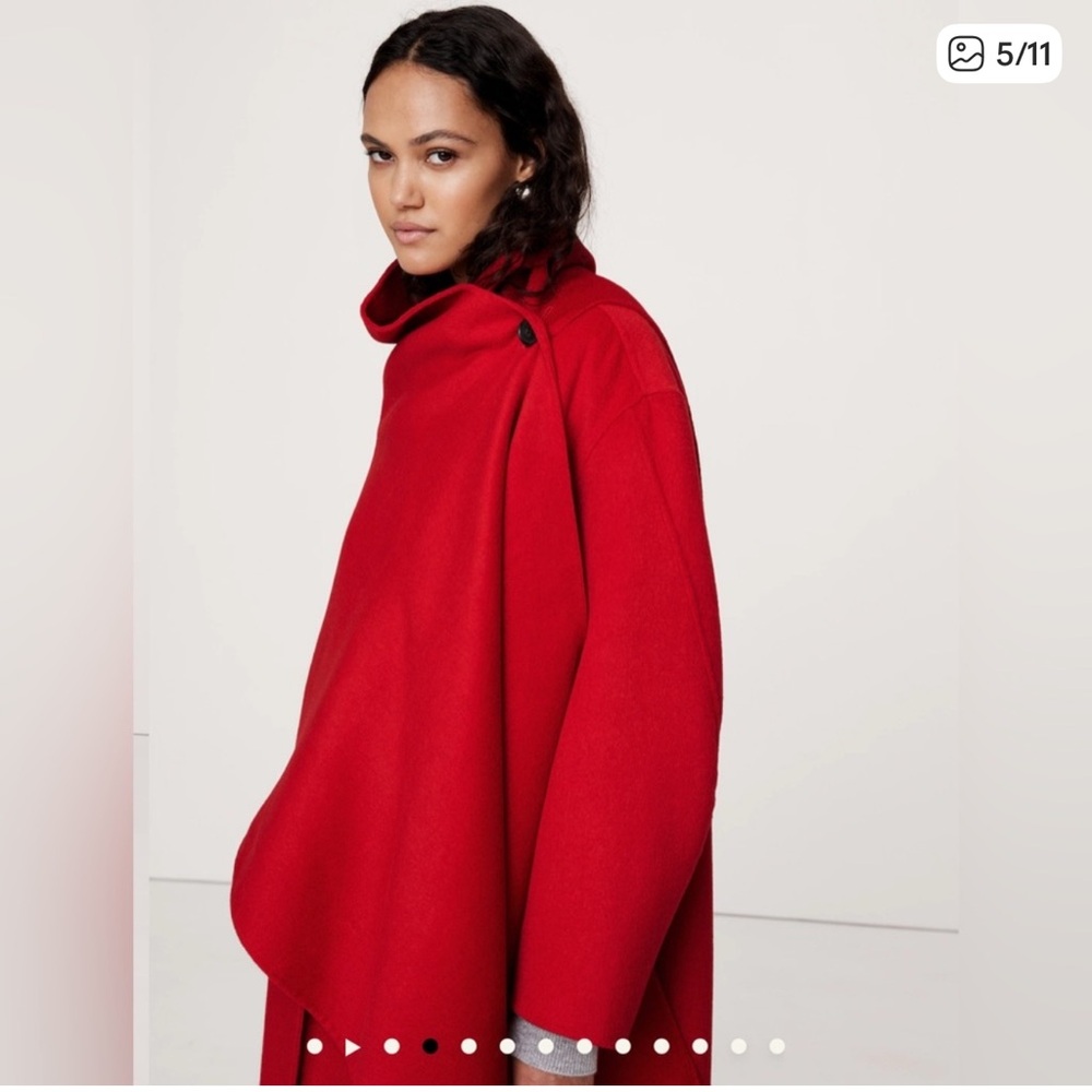 Banana Republic OVERSIZED DOUBLE-FACED CAPE COAT NWOT SIZE S/M - Picture 4 of 7